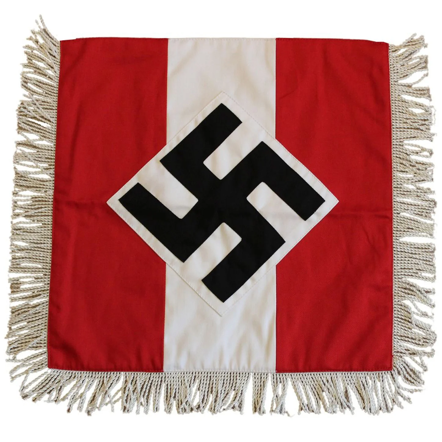 WW2 GERMAN HITLER YOUTH TRUMPET BANNER WITH SWASTIKA