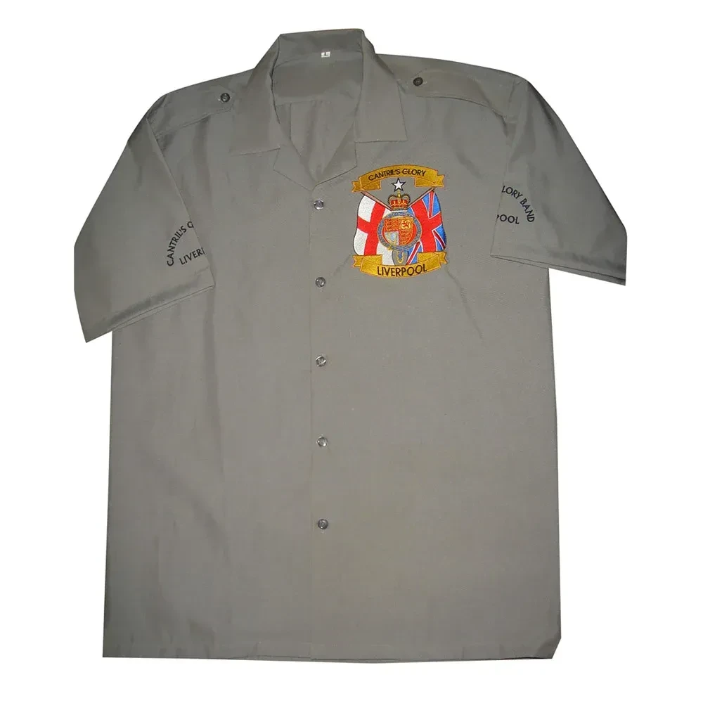 marching band pilot half sleeve shirt with embroidery