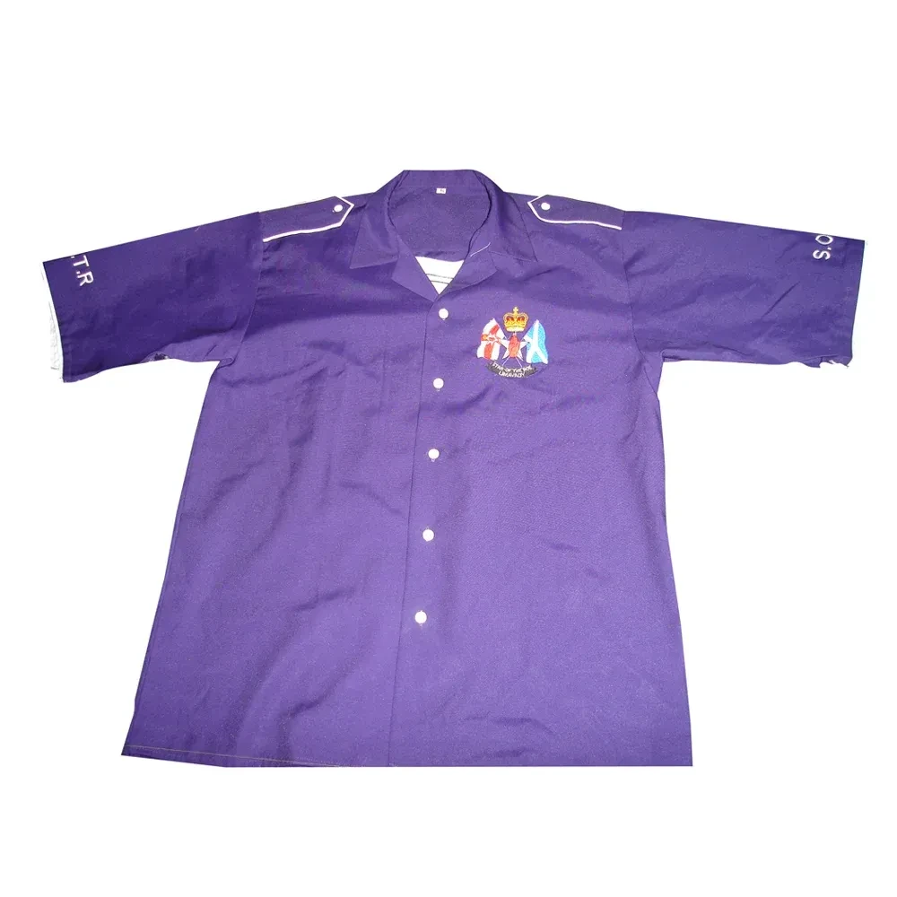 marching band pilot purple shirt with embroidery