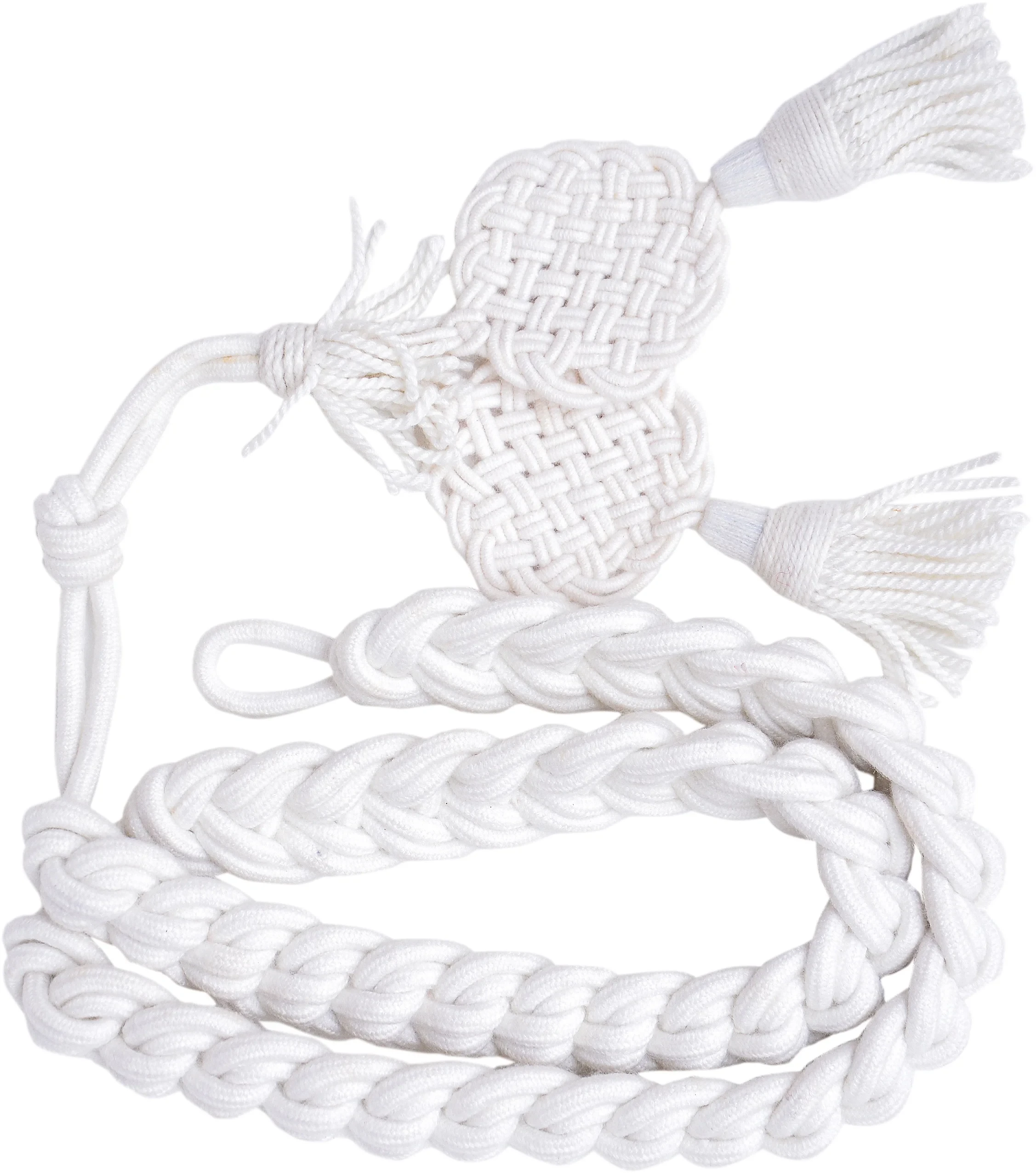 white cotton shoulder cord